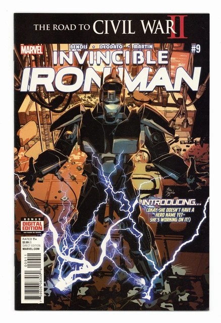 Invincible Iron Man #9A Deodato VF- 7.5 2016 1st full app. Riri Williams