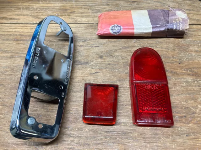 Sunbeam Lucas One Stop  Tail Light L572  & Bezel NOS