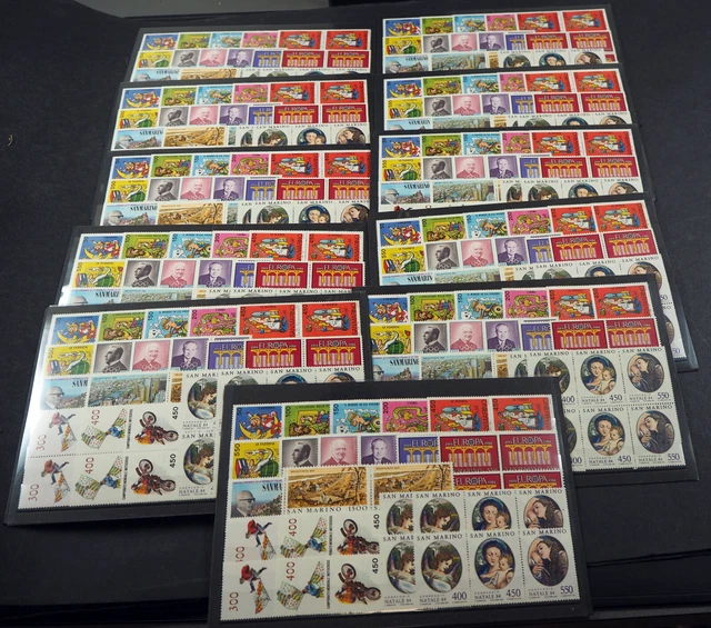 1984 San Marino; 44 komplette Jahrgänge ohne Bl.9, **/MNH, ME 902,-