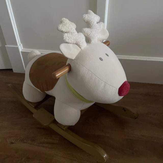 Mamas & Papas Rocking Randolph Reindeer Plush Ride On Rocker Toy Christmas 65cm