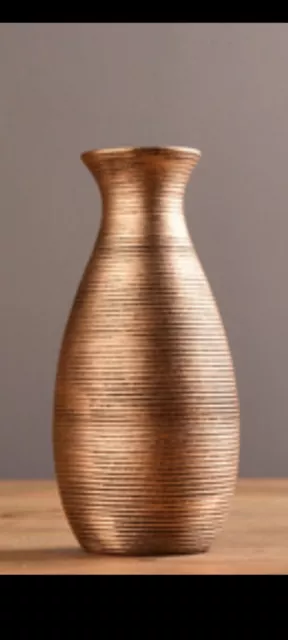 Keramik vase klein gold modern Dekovase 15 cm