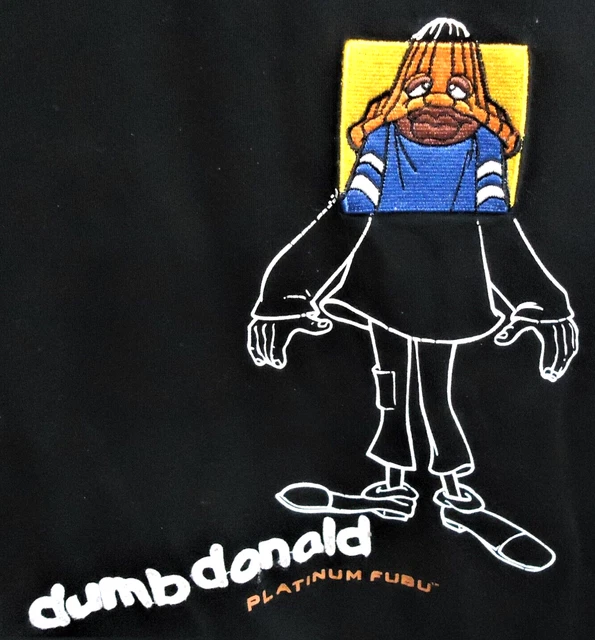FUBU PLATINUM DUMB Donald Fat Albert Cosby Kids Black Stitched Tshirt