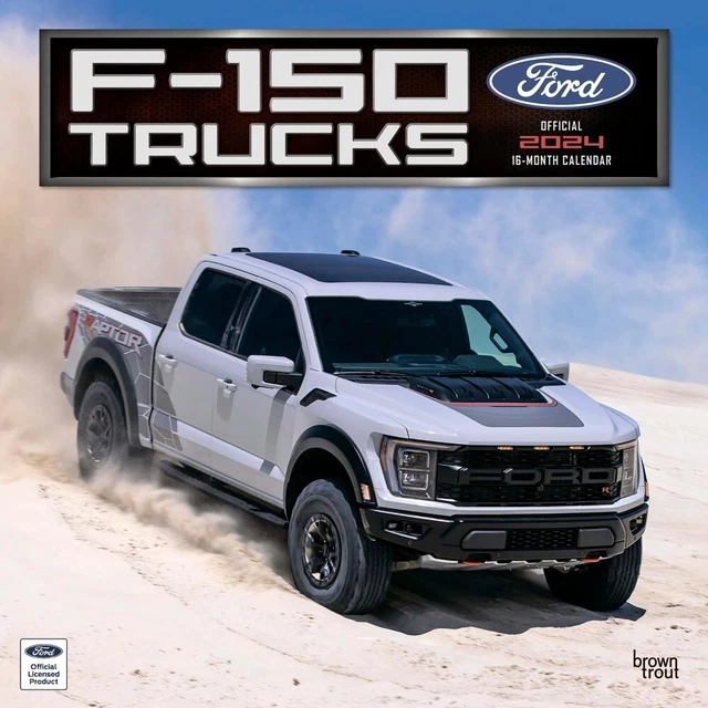 FORD F150 TRUCKS OFFICIAL 2024 12x24" Monthly Square Wall Calendar