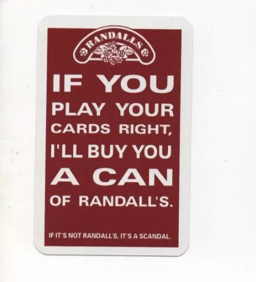 Jersey - Vintage Brewery Playing Card - Randall's Brewery, St. Helier