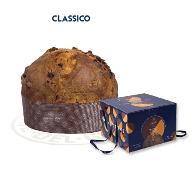Panettone Artigianale "Mennella" Classico Milanese Uvetta E Canditi 1Kg Natale