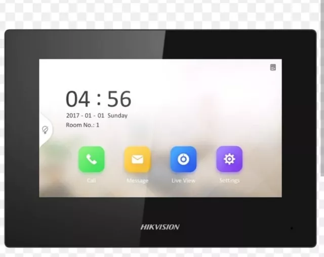 Hikvision DS-KH6320-LE1 / SCHWARZ 7-Zoll-Touch-IP-Innenstation NEU