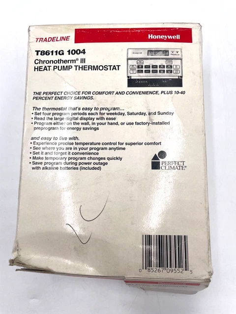HONEYWELL T8611G 1004 Chronotherm 111 Heat Pump Thermostat $39.97