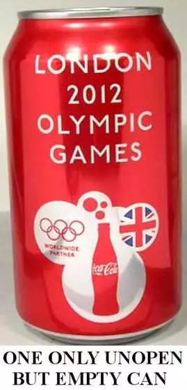 Coca-Cola 2012 London Sommer Olympiade Gedenk Leere Ungeöffnet 355ml USA Coke