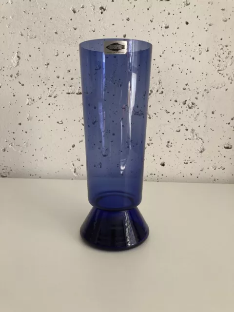 Kaj Franck Nuutajärvi Glas Vase 1428, 19,5cm Vintage Glass Retro