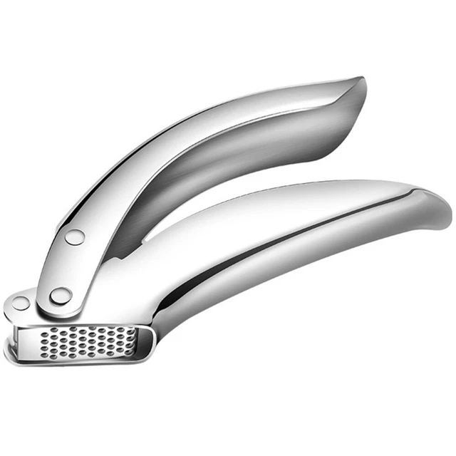 Schiaccia Aglio In Acciaio Inox - Tritatutto Manuale Per Aglio, Zenzero E Cipolle, Nero - Foto 6