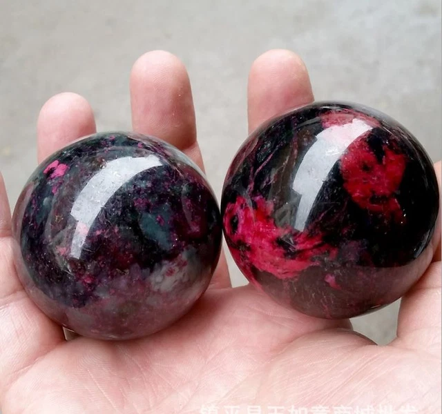 50MM Natural jade / beautiful peach jade / handball a pair / fitness ball