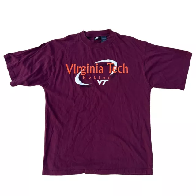 Vintage Virginia Tech Hokies Starter Graphic T-shirt Size L Burgundy