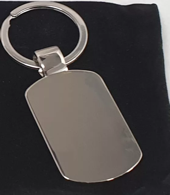 Silver Plated Keyring - Photo & Text Engraved Personalised Birthday Gift Fob OB 2