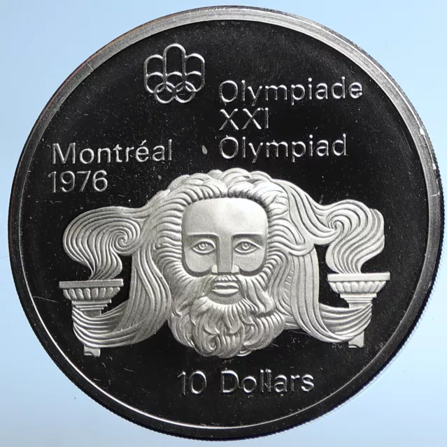 1974 CANADA Elizabeth II Olympics Montreal ZEUS Proof Silver $10 Coin i107826