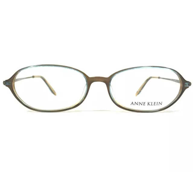 Anne Klein Eyeglasses Frames AK8045 K5170 Clear Brown Blue Oval 53-18-140