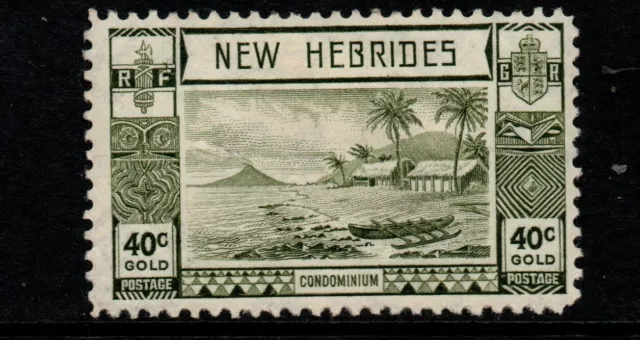 New Hebrides 1938 40c green, MM