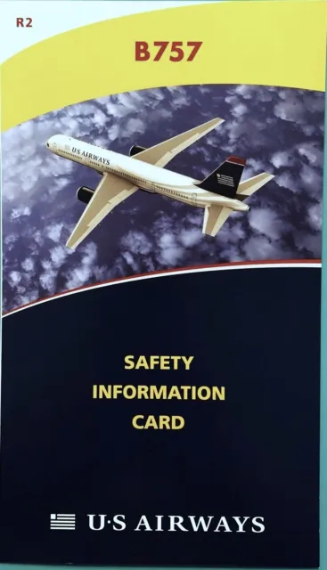 US AIRWAYS SAFETY CARD Boeing 757 B-757