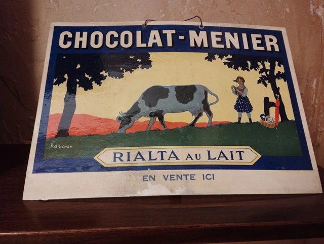 Affiche publicitaire Chocolat Meunier vintage