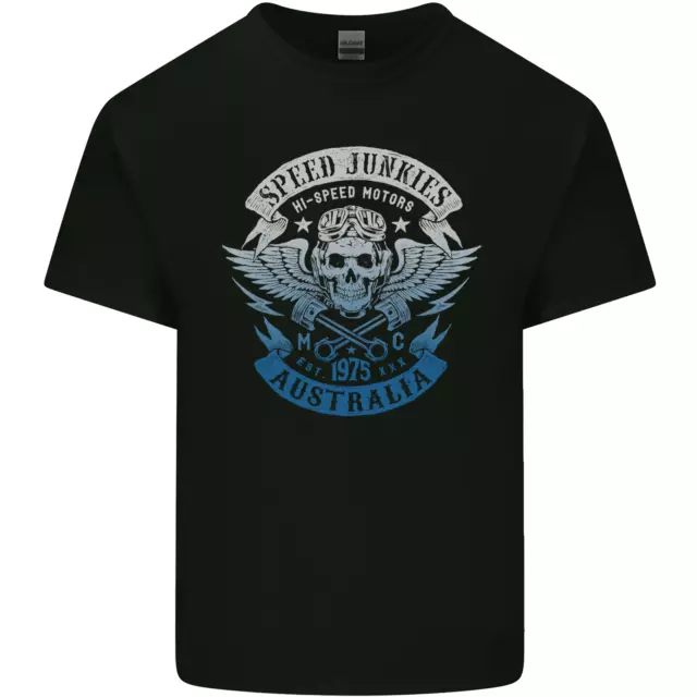 Australia Speed Junkies Biker Motorcycle Mens Cotton T-Shirt Tee Top