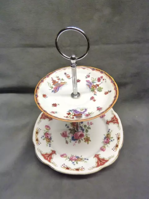 Lovely Handmade Cakestand Cupcakes Afternoon Tea Ceramic Country Roses Pagoda