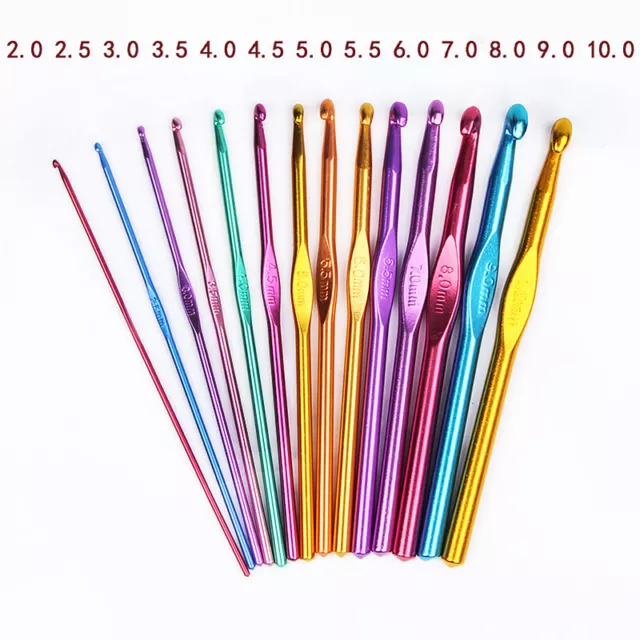 2-10mm Needles Weave Metal Knitting Yarn Crochet Hooks Needles Weave Craft DIY