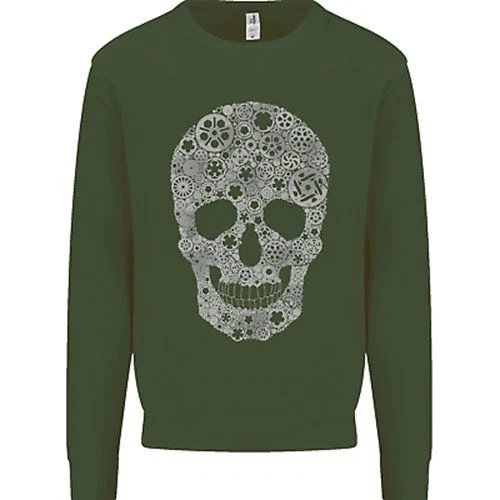 Felpa Maglione Gear Skull Biker Moto Auto Moto Auto Uomo 10