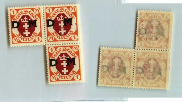 Danzig 🇩🇪 1921 SC O14 MNH strip of 3. rtb7956