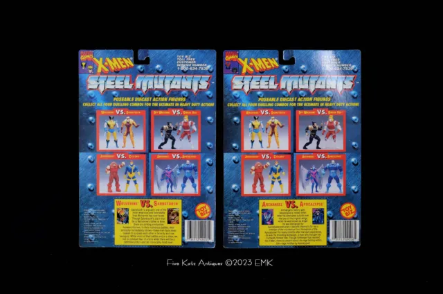 X-men Steel Mutants Metal Action Figures - Marvel - Toy Biz 1994 Set A (4 Packs) 3