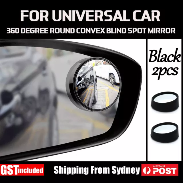 2x Blind Spot Car Van Rear View Mirror 360° Wide Angle Convex Mirrors Glass Au