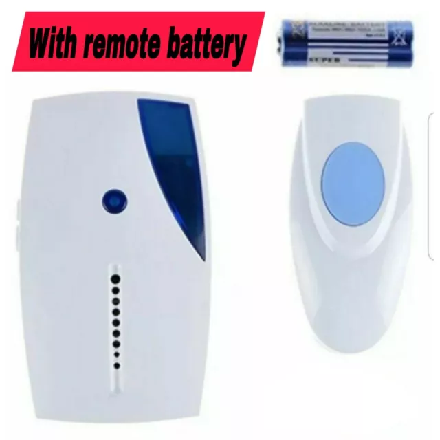 Wireless Door Bell Chime Battery Operated Cordless Waterproof 100m 36 Melodies