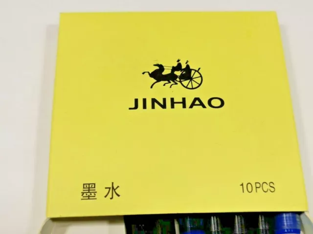 10x Original Jinhao Tintenpatronen  Blau Patronen Tinte Füller 3