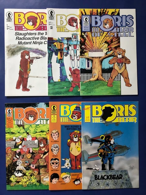 Boris the Bear # 1 2 4 8 12 17 (1987-88, Dark Horse/Nicotat) Black Comedy VF/NM