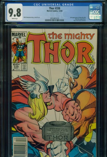 THOR #338 CGC 9.8 NM/MT Marvel Comics 2nd BETA RAY BILL Simonson art NEWSSTAND