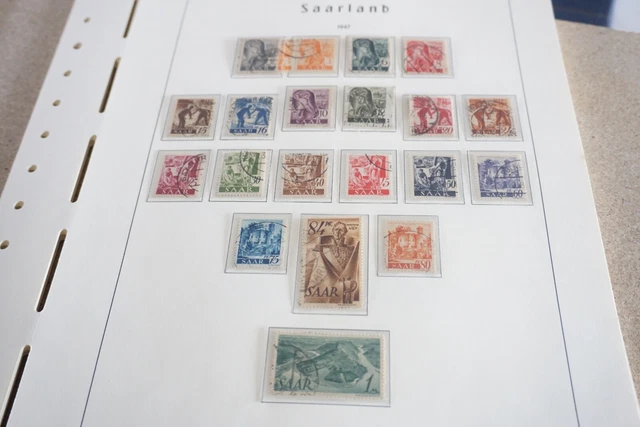 Saarland 1947-1959: Nette Sammlung auf Leuchtturm Vordrucke aus Nachlass! C9