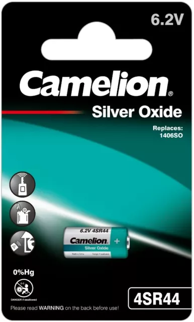 1x Camelion Fotobatterie 6V Silber Oxid 28 PX / 4 SR 44 / 4SR44  / 28PX