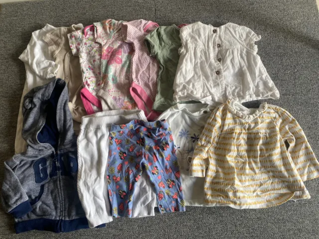Bundle of Baby Girls Clothes Age 0 to 3 Months. Collection Of  12 Items