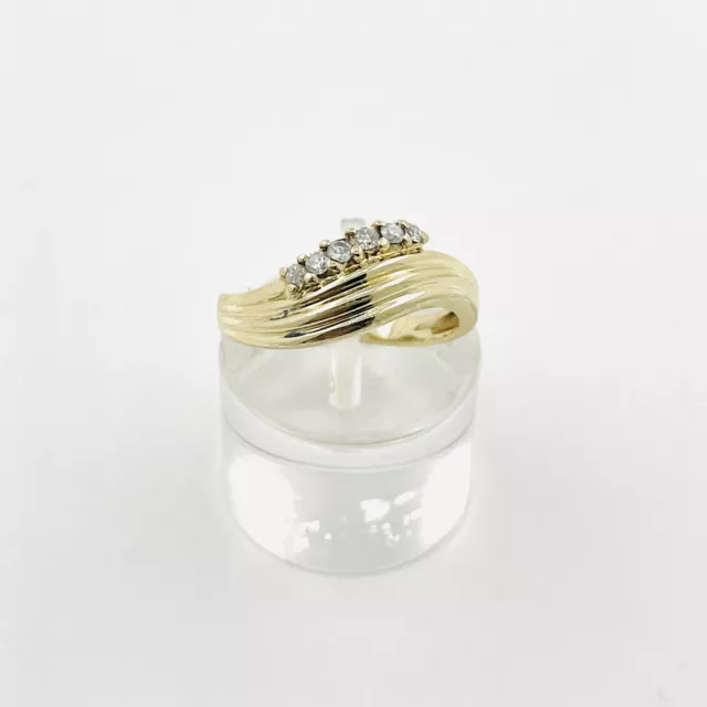 Bague pour Femme En 14 Carat or Avec 0.25 Carats Diamants Taille 50 Ue 2