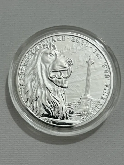 2018 Landmarks of Britain 1oz.999 Silver Coin Trafalgar Square-  LIMITED MINTAGE