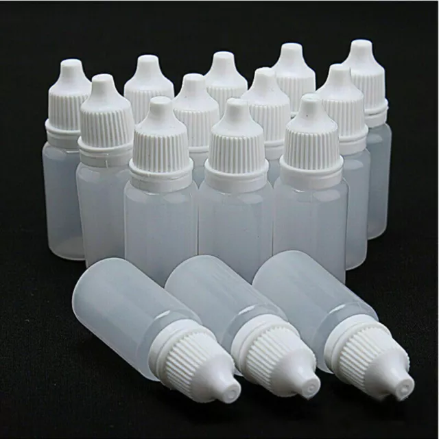 50-500Pcs 10ml Small Empty Plastic Squeezable Dropper Bottles Eye Liquid Dropper