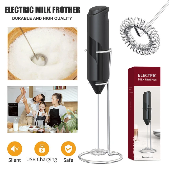Milk Coffee Frother Electric Whisk Eggs Beater Handheld Drink Frappe Mixer UK