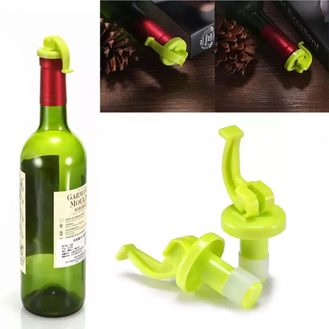 2 pcs Practical Wine Stopper Reusable Vacuum Sealed Champagne Plug Plastic Wine