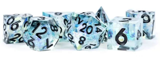 FanRoll by Metallic Dice Games Handcrafted Sharp Edge Resin DND Dice (US IMPORT)