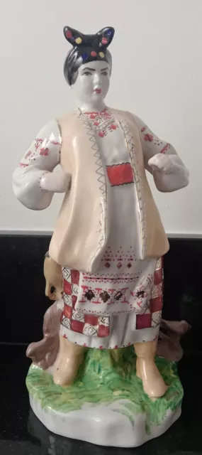 Statuettes porcelaine de KIEV, Ukraine URSS 1970 cosaques Ivan KARAS et ODARKA 2