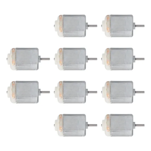 (white)Mini Electric Motor 10Pcs 3V Small DC Motors High Speed For Toy Cars