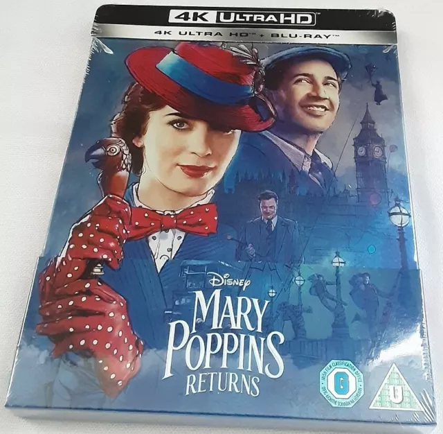 Mary Poppins Steelbook UK blu-ray 4K UHD neuf sous blister VF incluse