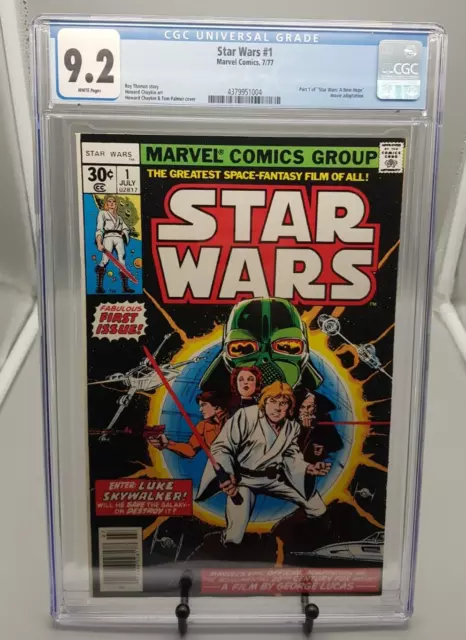 STAR WARS #1 CGC 9.2 White Pages 1977 Newsstand 1st printing Marvel Comics