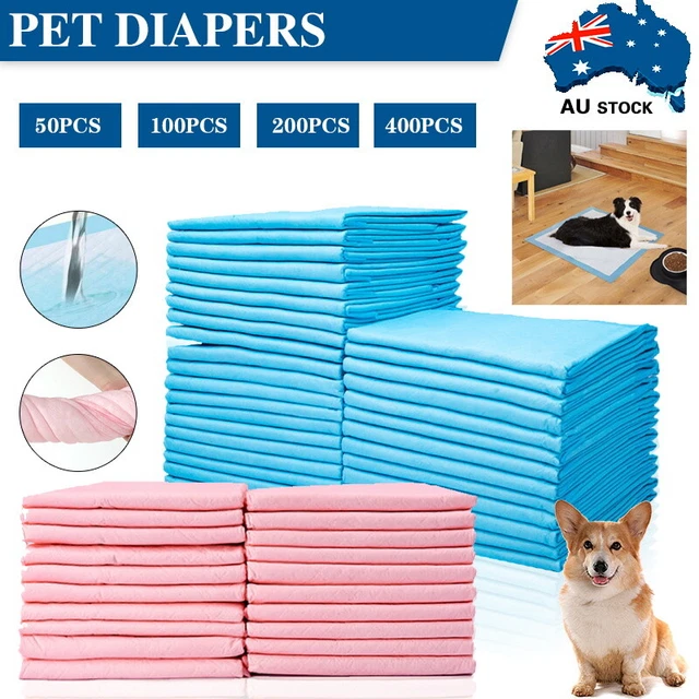 50-400 x Pet Dog Cat Training Pads Absorbent Indoor Puppy Toilet Pee Pad 60x60cm