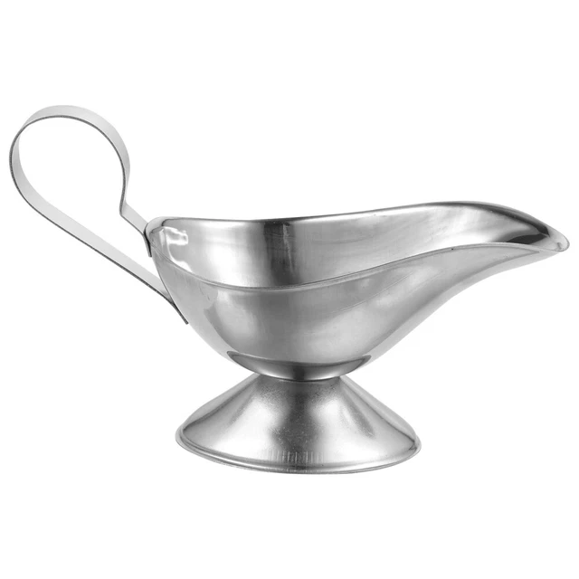 Contenitore in acciaio inox condimento insalata salsa con pepe nero