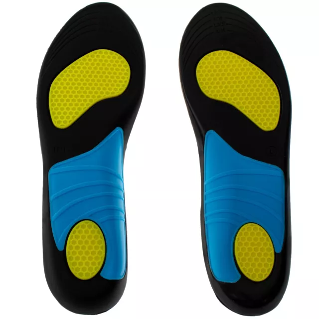 Quality Shock Absorbing Gel Insoles Trainer Boot Shoe Arch Support Heel Cushion