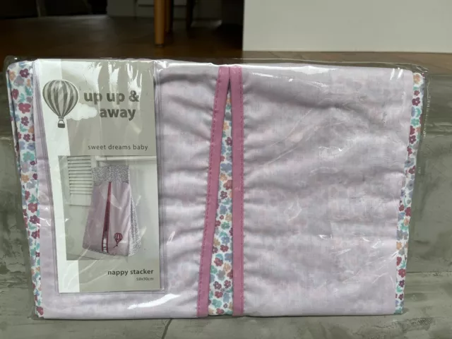 Unopened Pink Floral Baby Nappy Stacker